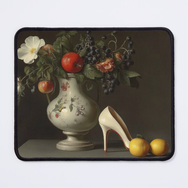 Item preview, Dutch masters flowers in vase with white high heel designed and sold by mood-creator.