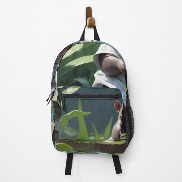 Item preview, Adorable Baby Pygmy Hippo Biting a Carrot by the Pond – 4K Cartoon Style designed and sold by santyj.