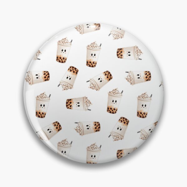 Item preview, Latte Madness seamless pattern with sweet drink and chocolate balls designed and sold by natalidesign.