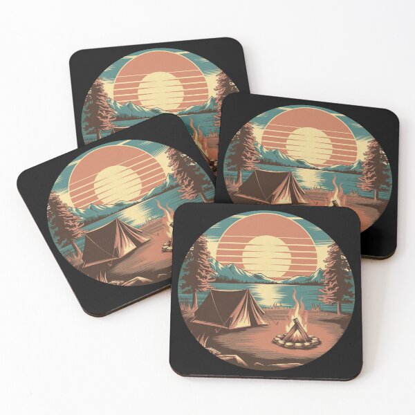 Item preview, Retro sunset camping designed and sold by szidi04.