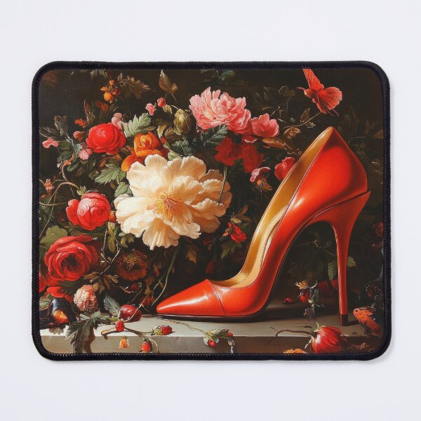 Item preview, Red heel with flowers designed and sold by mood-creator.