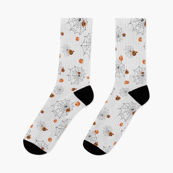 Item preview, Seamless pattern with black cobwebs and cute pumpkins with heads of cute freaks designed and sold by natalidesign.