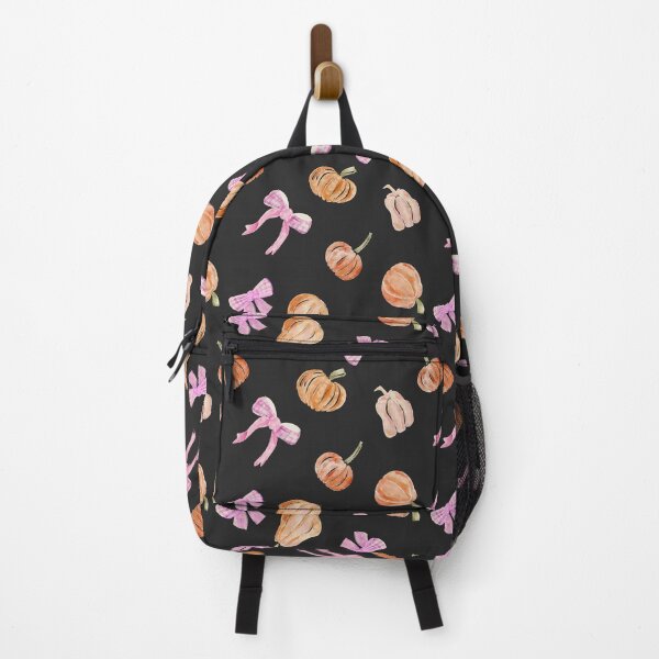 Item preview, Cute Pink Bows and Pumpkins on Black &Preppy Coquette Aesthetics designed and sold by aneladesigns.