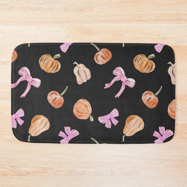 Item preview, Cute Pink Bows and Pumpkins on Black &Preppy Coquette Aesthetics designed and sold by aneladesigns.