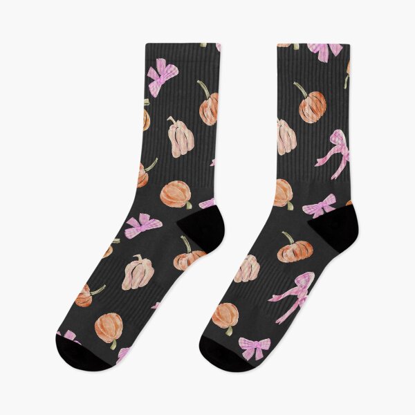 Item preview, Cute Pink Bows and Pumpkins on Black &Preppy Coquette Aesthetics designed and sold by aneladesigns.