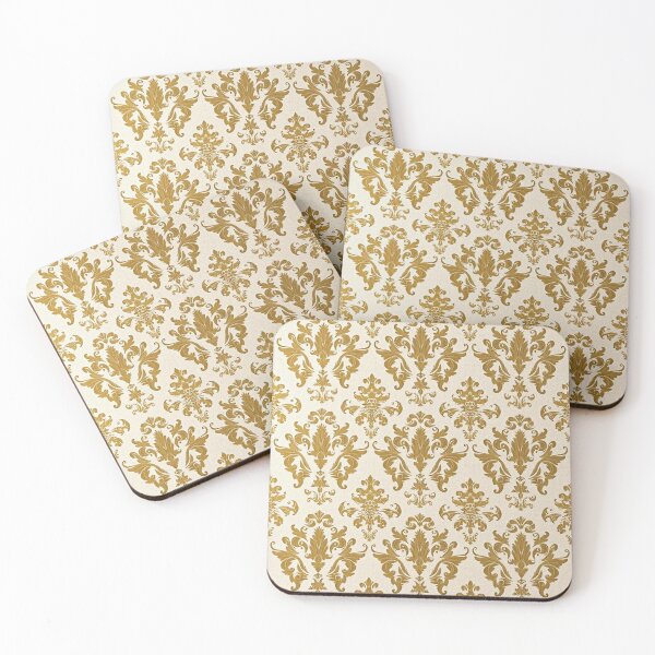 Item preview, Beige & Antique Gold Damask  designed and sold by DesignsByPrnces.