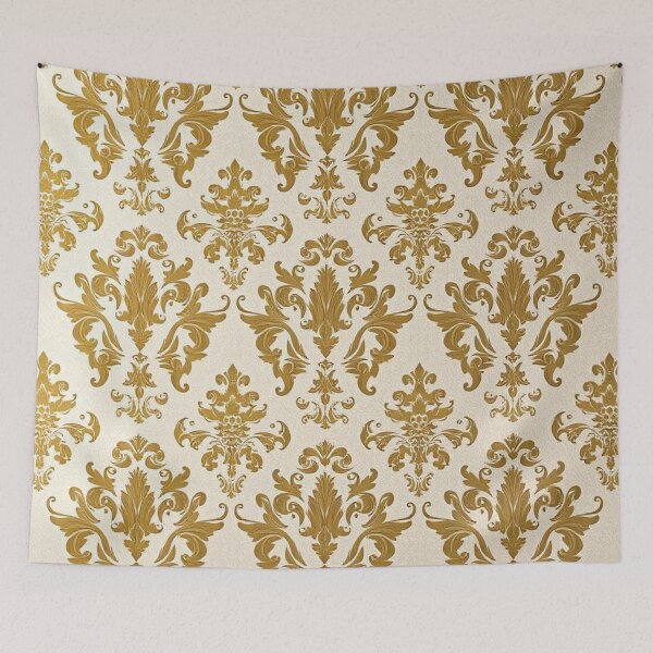 Item preview, Beige & Antique Gold Damask  designed and sold by DesignsByPrnces.