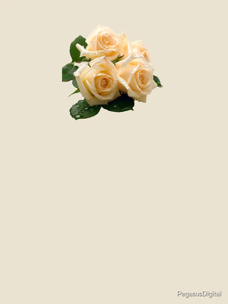 Thumbnail 4 of 4, Relaxed T-Shirt, Ivory Roses - Roses Collection designed and sold by Styled by Anne.
