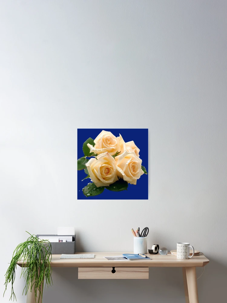 Thumbnail 2 of 3, Poster, Ivory Roses - Roses Collection designed and sold by Styled by Anne.