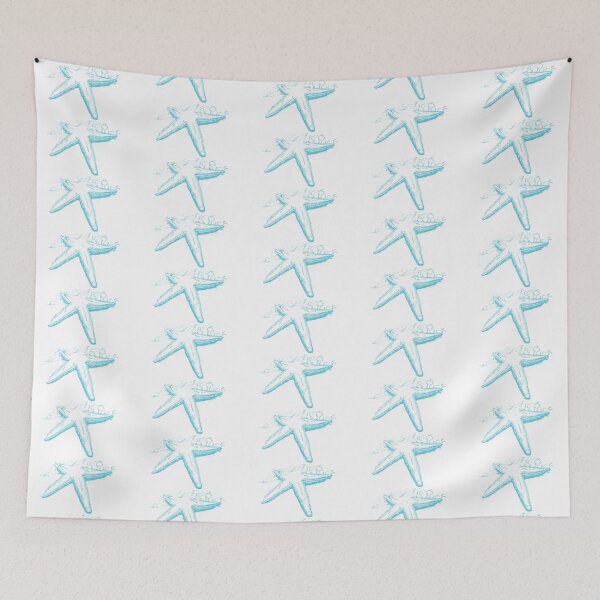 Item preview, Starfish Natural Aquatic Blue designed and sold by MagentaTwilight.