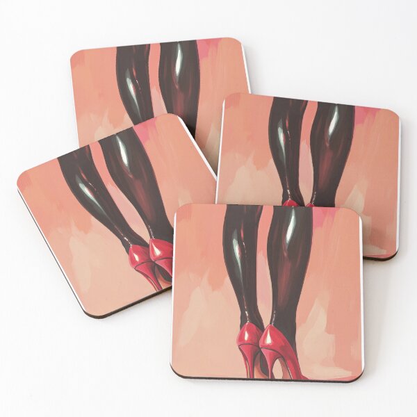 Item preview, red heels and latex leggings designed and sold by mood-creator.
