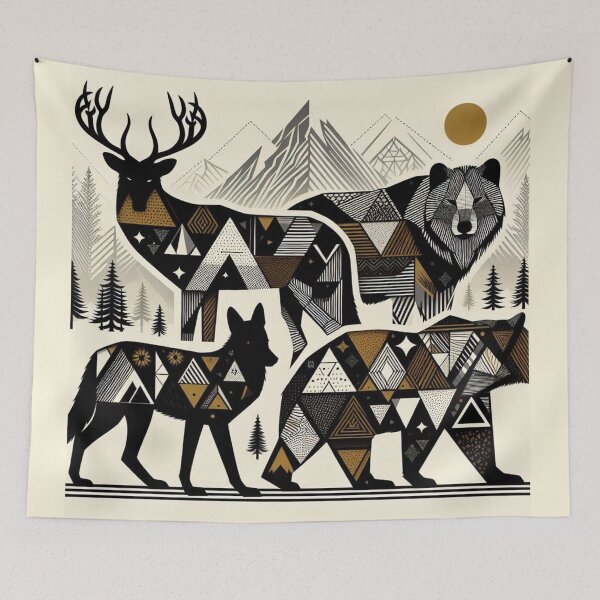 Item preview, Geometric animal silhouette art designed and sold by Dominika Farkašová.