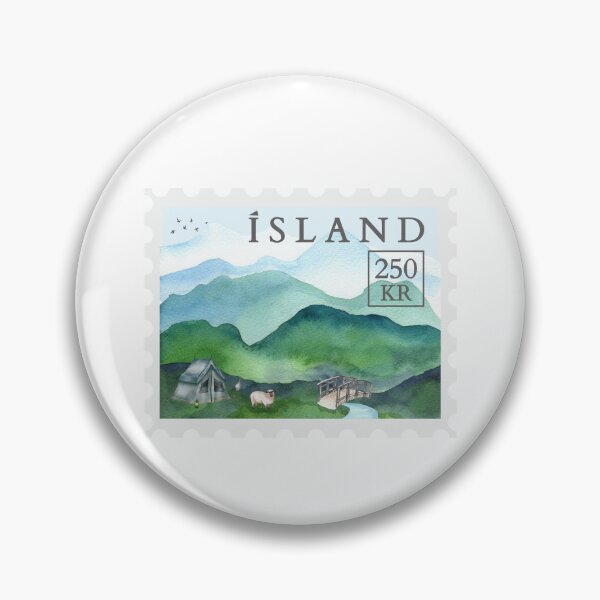 Item preview, Iceland Stamp - Funny gifts for Iceland enthusiasts designed and sold by iX-Physio.