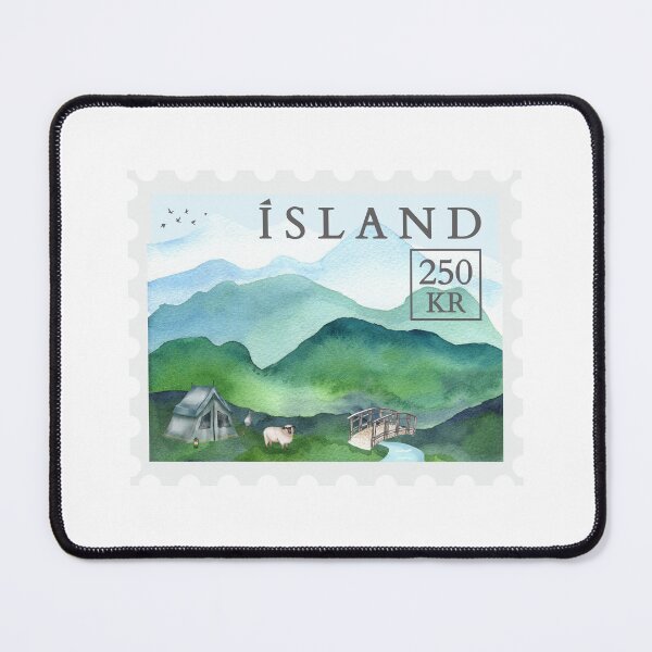 Item preview, Iceland Stamp - Funny gifts for Iceland enthusiasts designed and sold by iX-Physio.