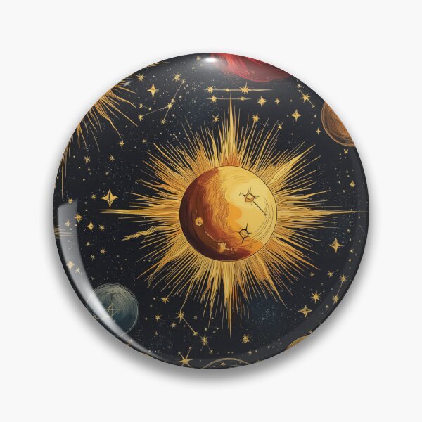 Item preview, A celestial-themed pattern design on a dark background.  designed and sold by HEMRO.