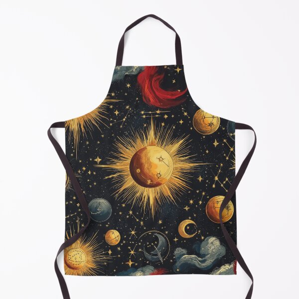 Item preview, A celestial-themed pattern design on a dark background. designed and sold by HEMRO.