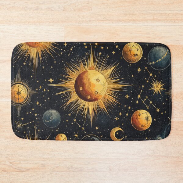 Item preview, A celestial-themed pattern design on a dark background.  designed and sold by HEMRO.