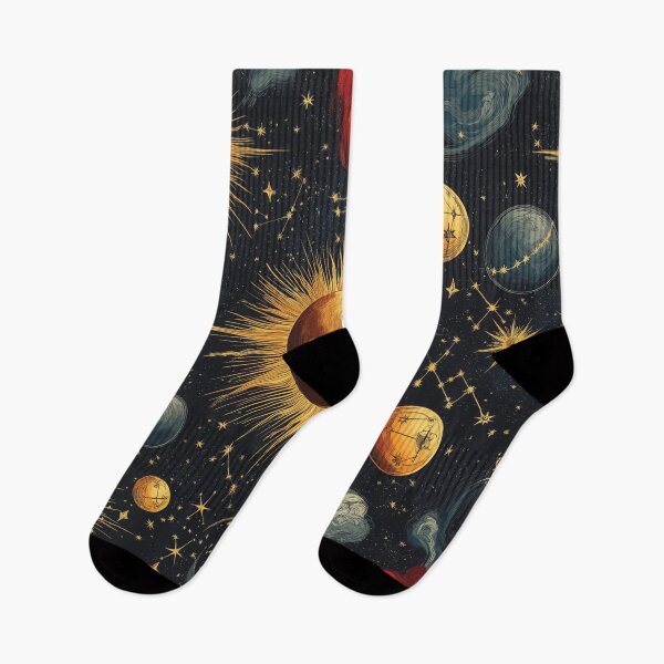Item preview, A celestial-themed pattern design on a dark background.  designed and sold by HEMRO.