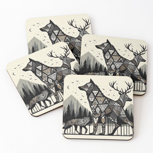 Item preview,  intricate wildlife geometry patterns designed and sold by Dominika Farkašová.