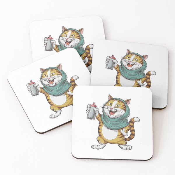 Item preview, Orange Cat Graffiti Vandal Vandalism Sticker designed and sold by lemurdesigns.