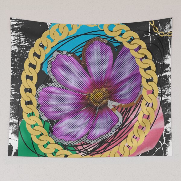 Item preview, PUNK, GRUNGE STYLE GOLD CHAIN AND FLOWER designed and sold by larissa-myrie.