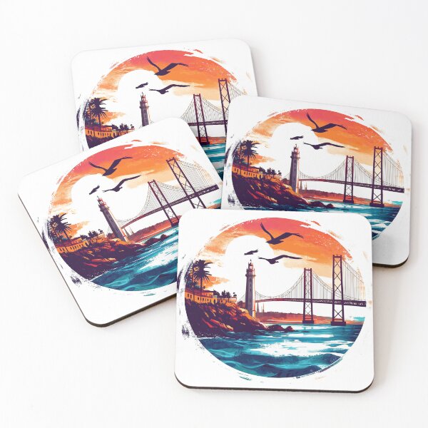Item preview, Sunset Serenity by the Lisbon Bridge T-Shirt  designed and sold by SnapStylegoods.