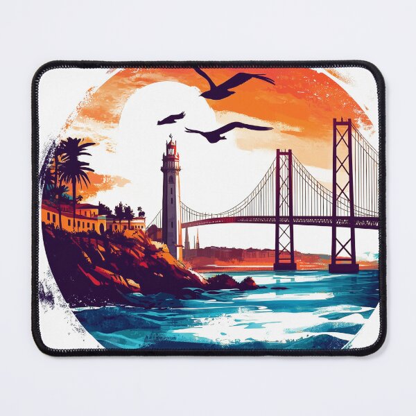 Item preview, Sunset Serenity by the Lisbon Bridge T-Shirt designed and sold by SnapStylegoods.