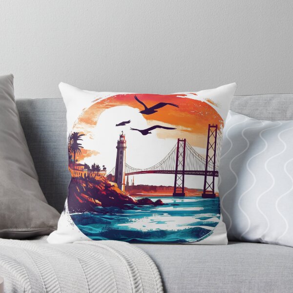Item preview, Sunset Serenity by the Lisbon Bridge T-Shirt  designed and sold by SnapStylegoods.
