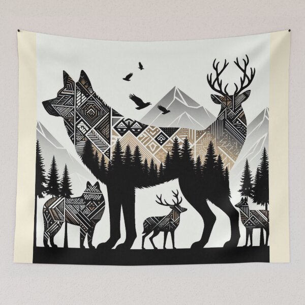 Item preview, bold geometric wildlife design designed and sold by Dominika Farkašová.