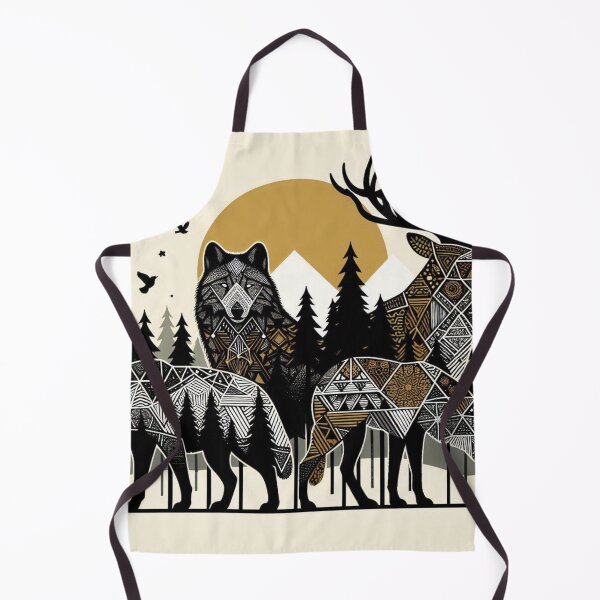 Item preview, geometric wolves and bears ar designed and sold by Dominika Farkašová.