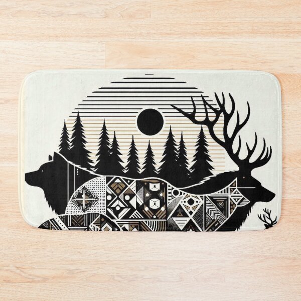 Item preview, geometric animal figures in nature designed and sold by Dominika Farkašová.