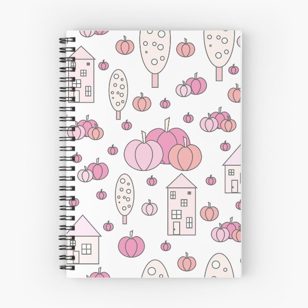 Item preview, Autumn idyllic composition - seamless pattern, houses, trees, ripe pumpkins in various shades.5 designed and sold by My-fake-places.