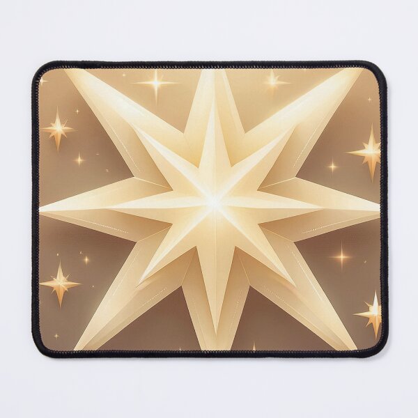 Item preview, A pattern design of stars that seem to emit a warm glow, using soft golden and white hues. designed and sold by HEMRO.