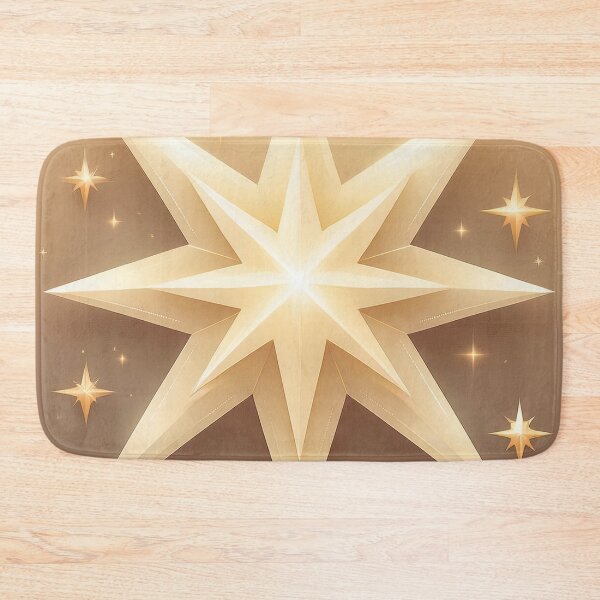 Item preview, A pattern design of stars that seem to emit a warm glow, using soft golden and white hues. designed and sold by HEMRO.