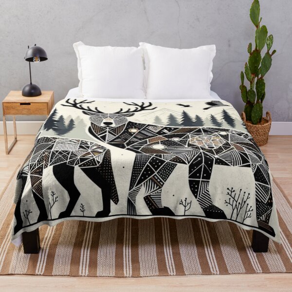 Item preview, geometric animal figures in nature designed and sold by Dominika Farkašová.