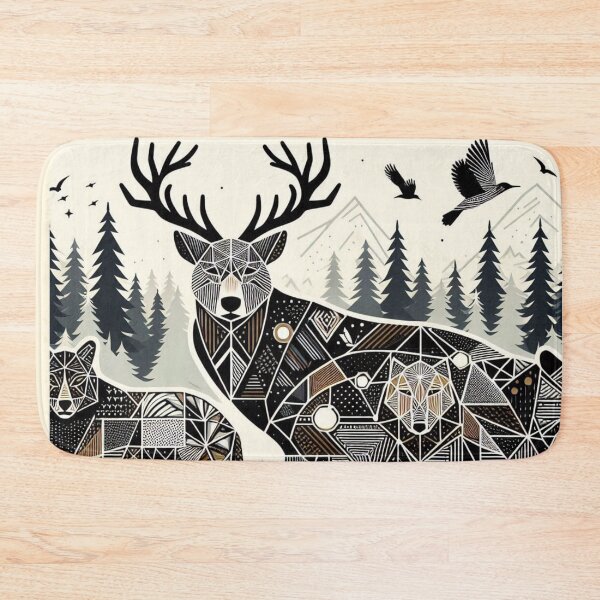 Item preview, geometric animal figures in nature designed and sold by Dominika Farkašová.