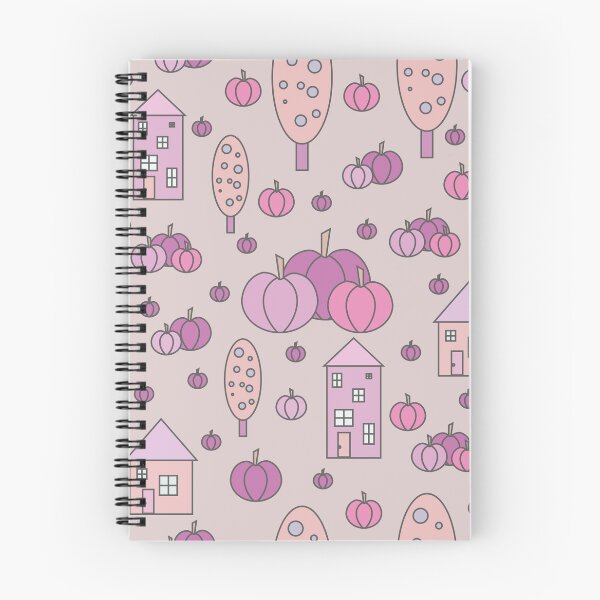Item preview, Autumn idyllic composition - seamless pattern, houses, trees, ripe pumpkins in various shades.7 designed and sold by My-fake-places.