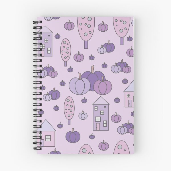 Item preview, Autumn idyllic composition - seamless pattern, houses, trees, ripe pumpkins in various shades.8 designed and sold by My-fake-places.