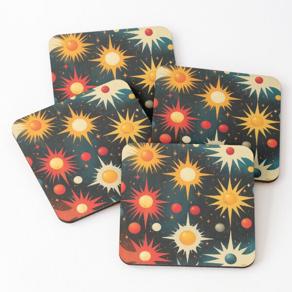 Item preview, A vibrant and celestial pattern design on a dark background.  designed and sold by HEMRO.