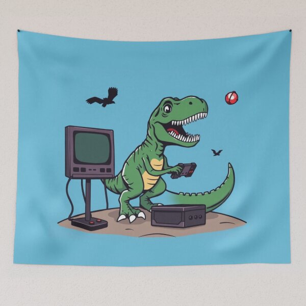 Item preview, A dinosaur playing video games designed and sold by hakobyans.