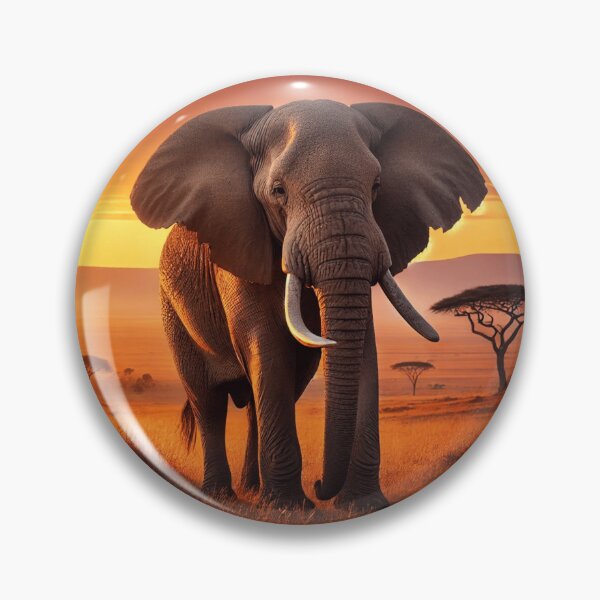 Item preview, Masai elephant standing in the African savanna during sunrise designed and sold by M--Y.