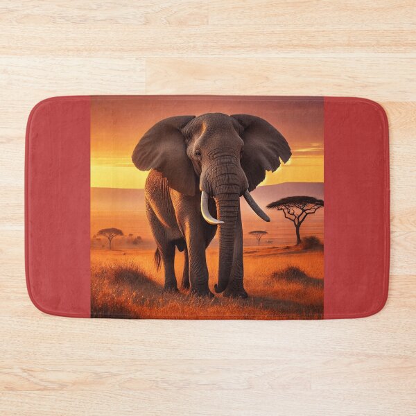 Item preview, Masai elephant standing in the African savanna during sunrise designed and sold by M--Y.