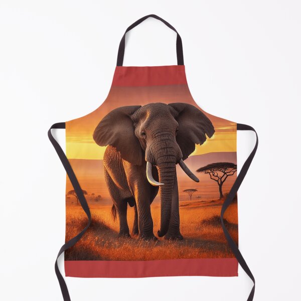 Item preview, Masai elephant standing in the African savanna during sunrise designed and sold by M--Y.