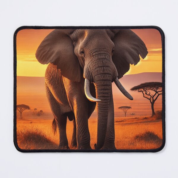 Item preview, Masai elephant standing in the African savanna during sunrise designed and sold by M--Y.