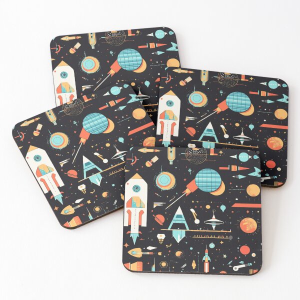 Item preview, Space and technology motifs designed and sold by mind-coloring.