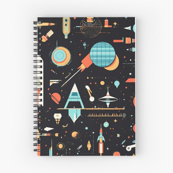 Item preview, Space and technology motifs designed and sold by mind-coloring.