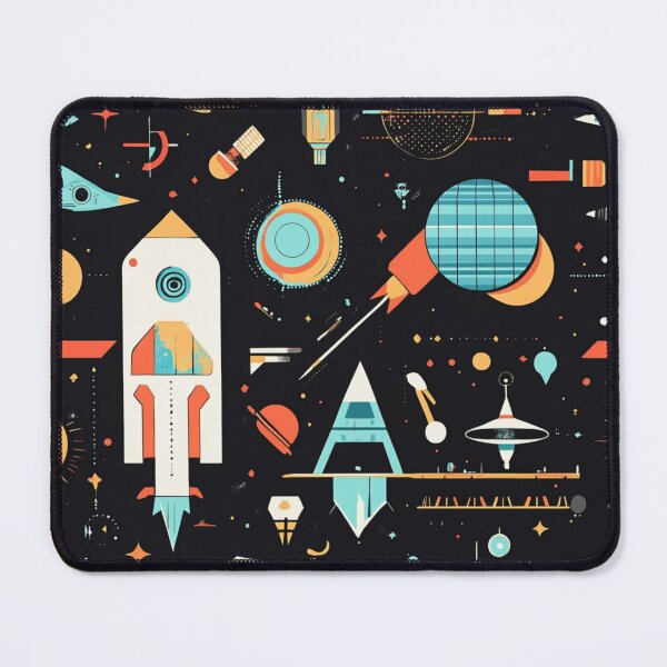Item preview, Space and technology motifs designed and sold by mind-coloring.