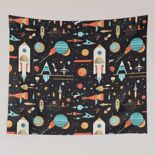 Item preview, Space and technology motifs designed and sold by mind-coloring.