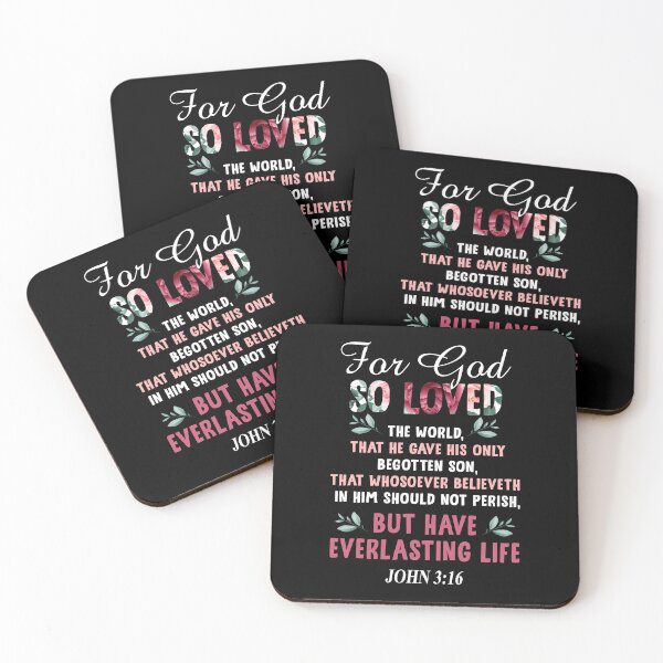 Item preview, John 3:16 Bible Verse Quote Christian art For  Home Office designed and sold by FernaRoje.