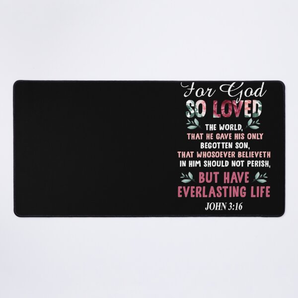 Item preview, John 3:16 Bible Verse Quote Christian art For  Home Office designed and sold by FernaRoje.